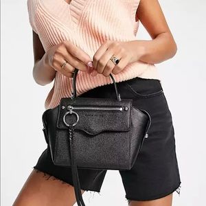 ‼️SOLD‼️Rebecca Minkoff Gabby Satchel Black Leather Silver Hardware